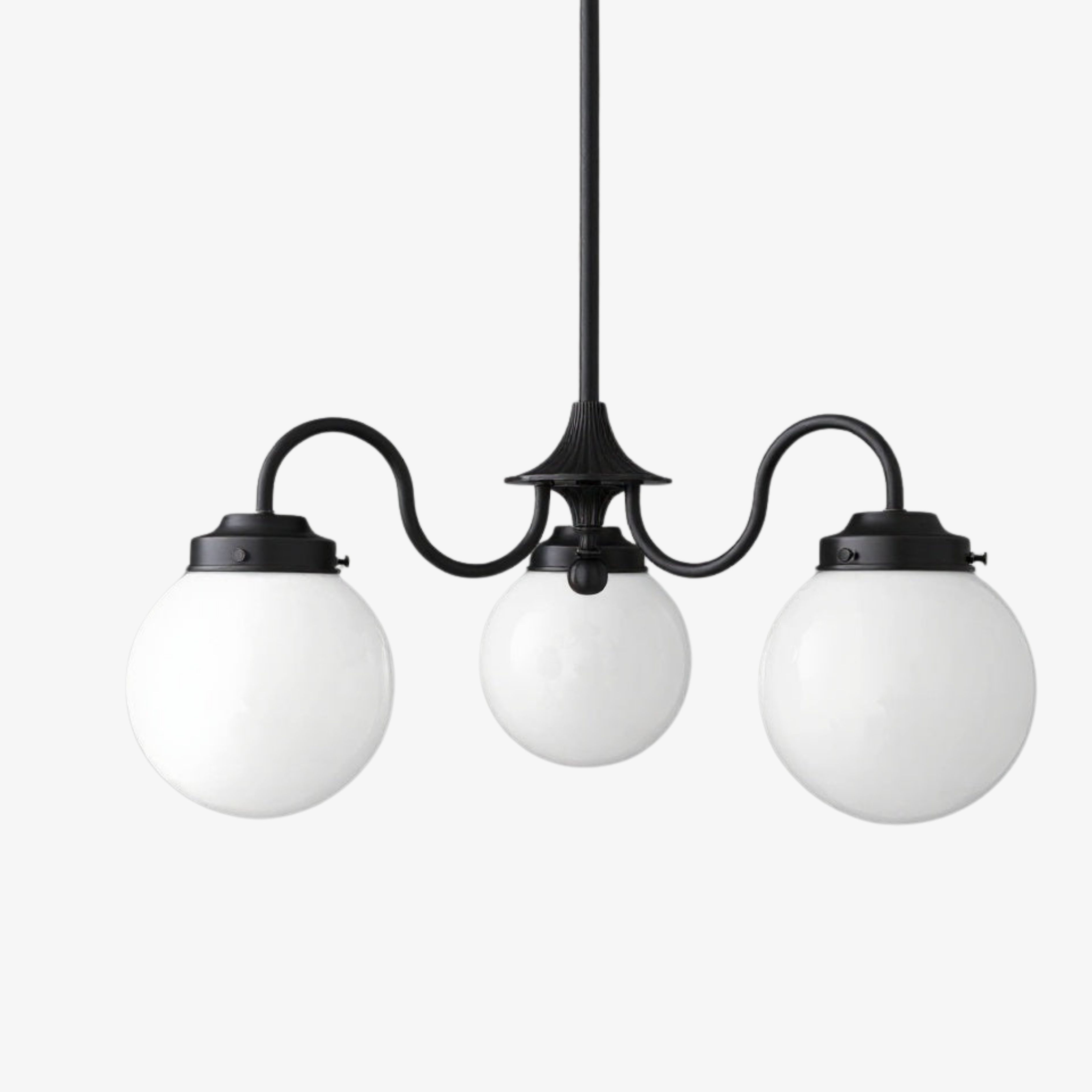 Suspension vintage Peill & Putzler globe verre (AH 105 200) design 70s luminaire lustre rétro - Décoration