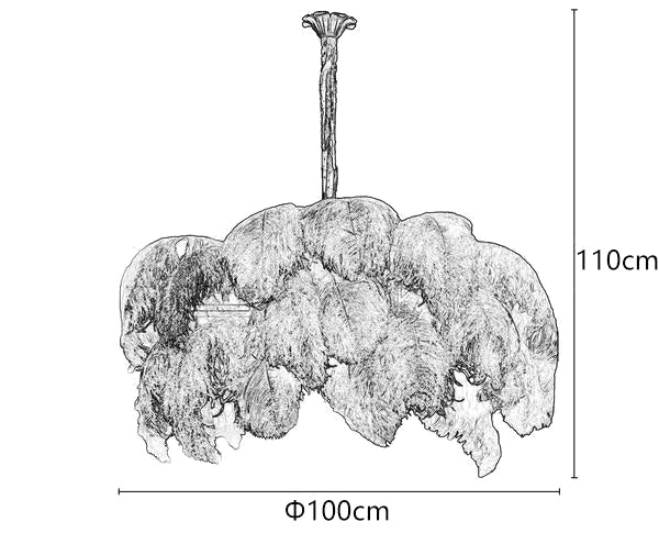 Ostrich Feather Chandeliers