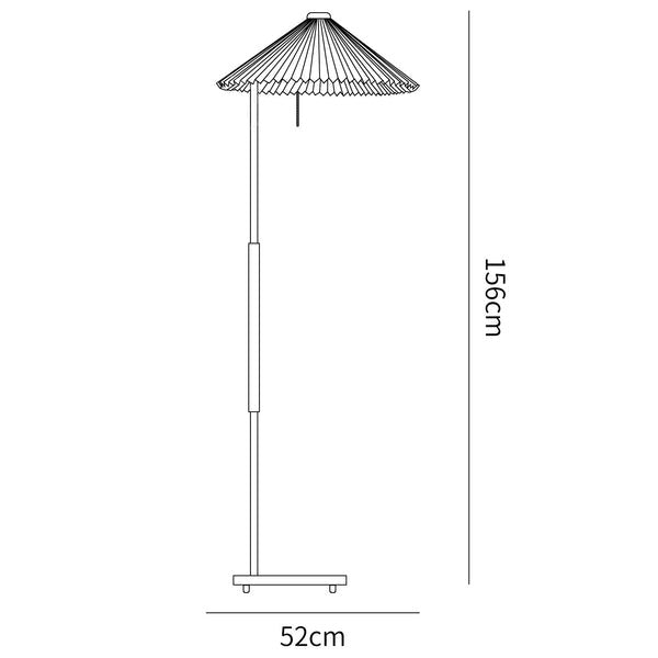 Walnut Brass Floor Lamp