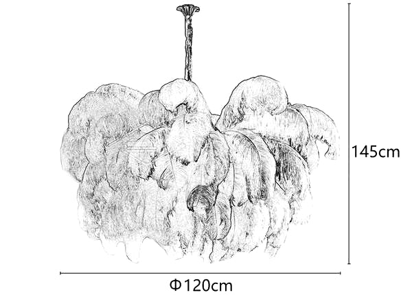 Ostrich Feather Chandeliers