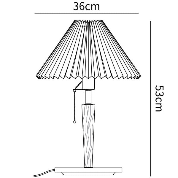 Cone Pleated Fabric Table Lamp