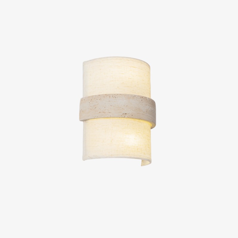 sku travertine fabric wall lamp