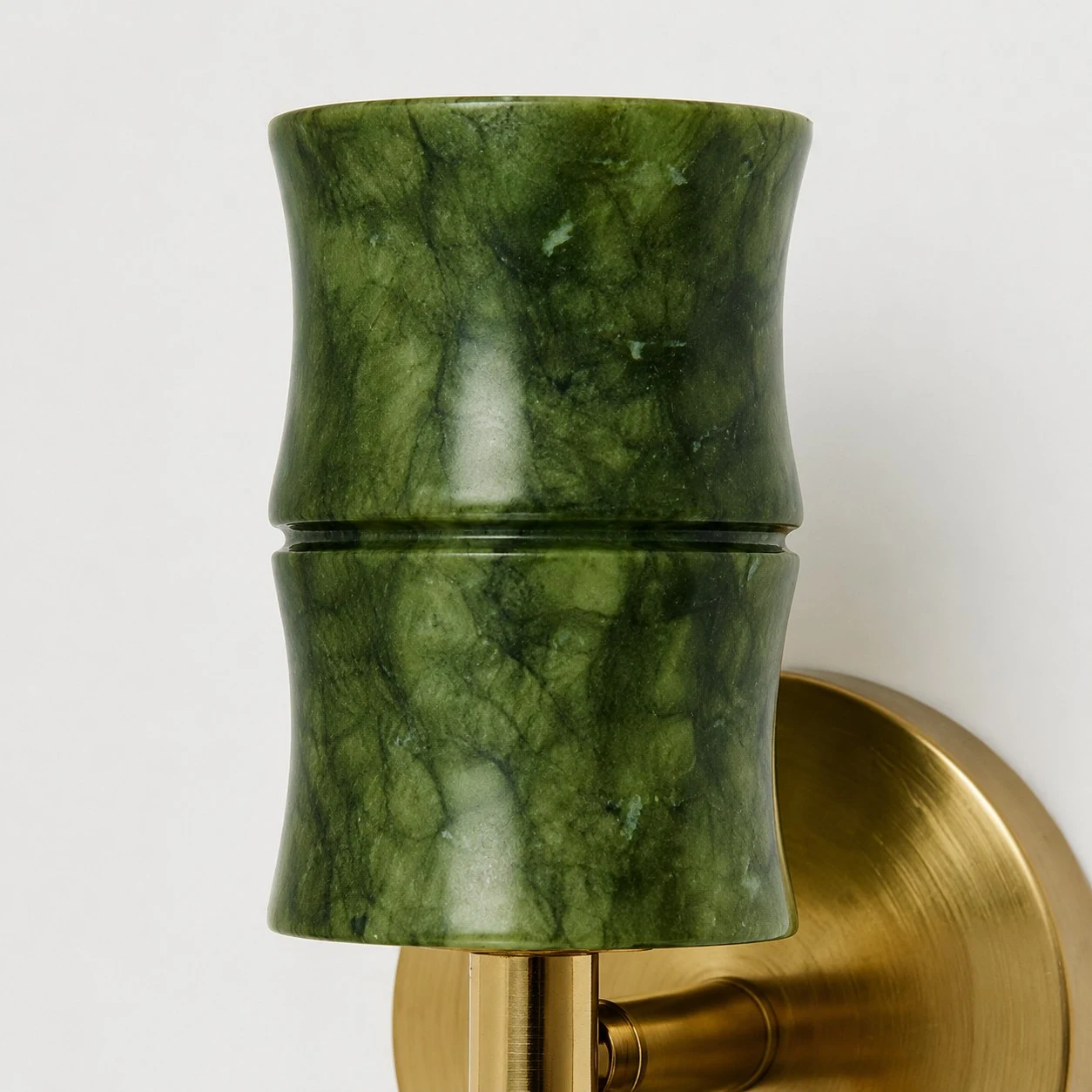 Green bamboo wall lamp view 7