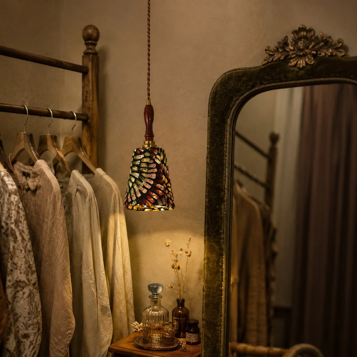 Wardrobe or entryway lighting scene