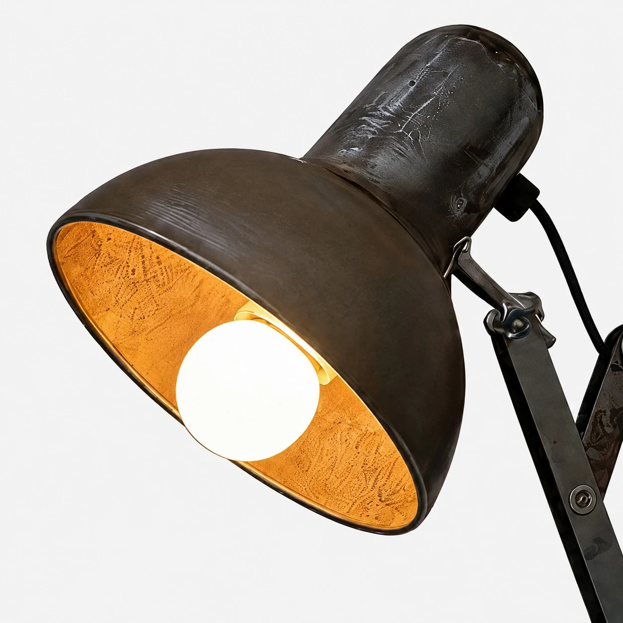 warm brass interior shade detail