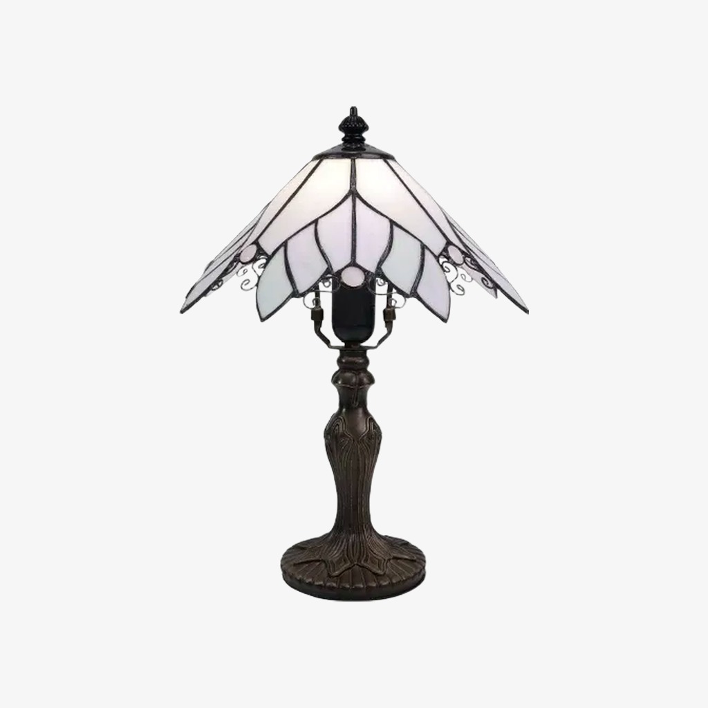 Vintage Tiffany stained glass table lamp