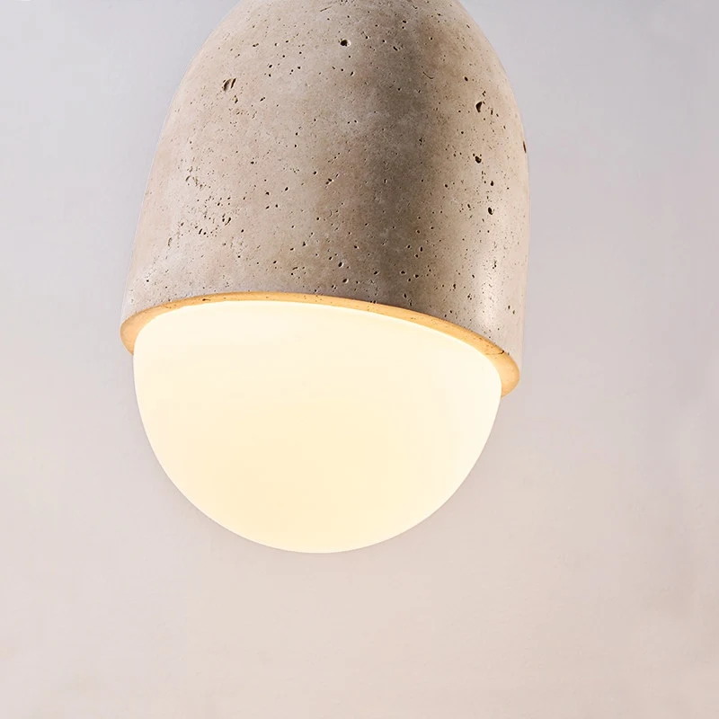Close view of the cream shade texture and rounded nut-inspired form