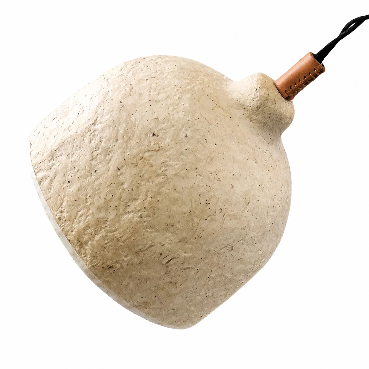 Side profile of the bell shaped handmade paper pendant light