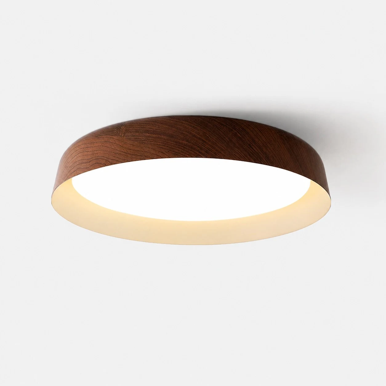Wabi-Sabi Wood Color LED Flush Mount Ceiling Light