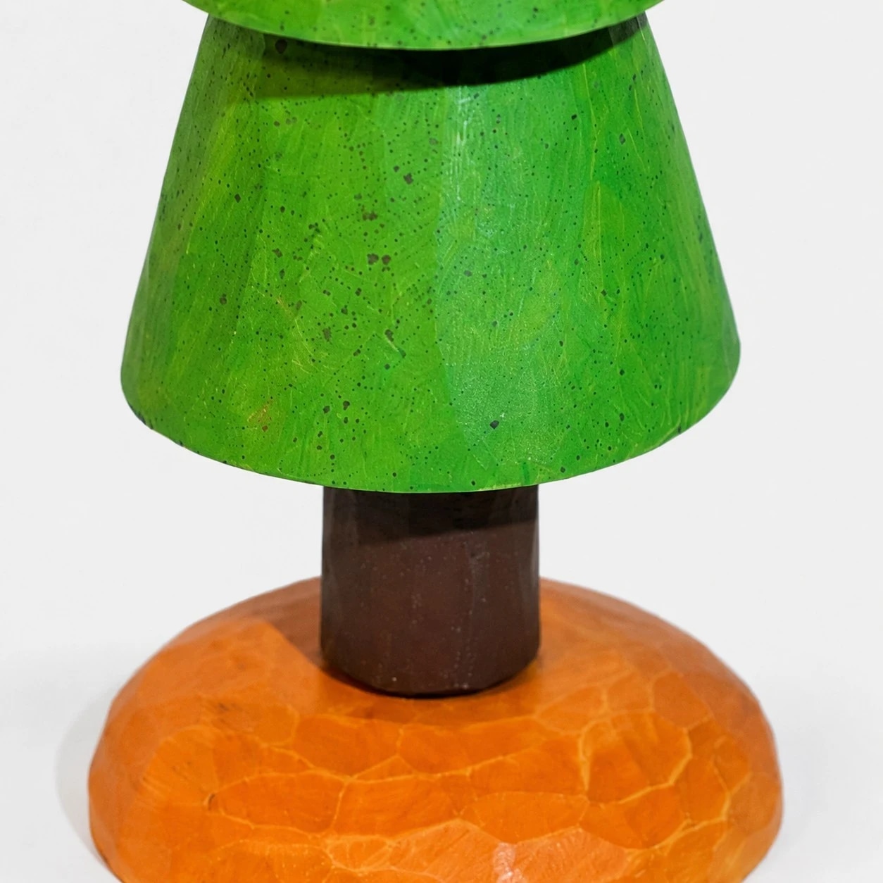 Wooden pine ornament decor view