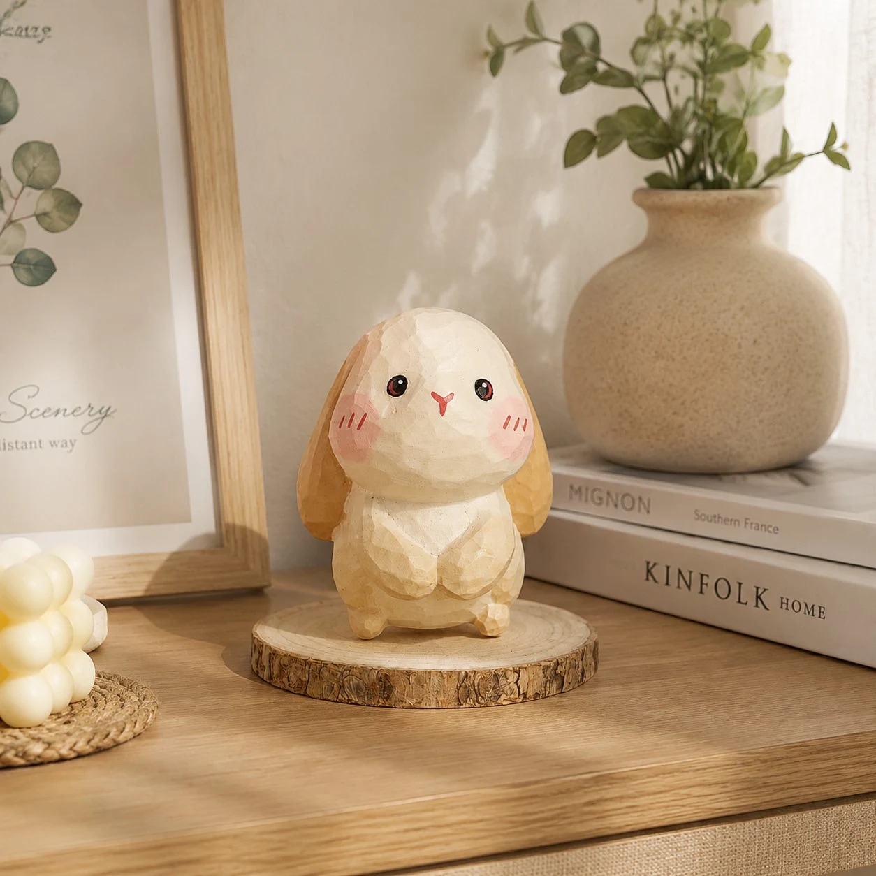 Hand-Carved Wooden Chinese Zodiac Animal Figurines