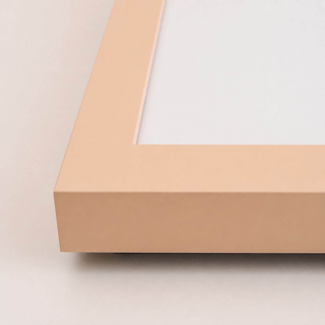 Cream square ceiling lamp clean edge and diffuser detail